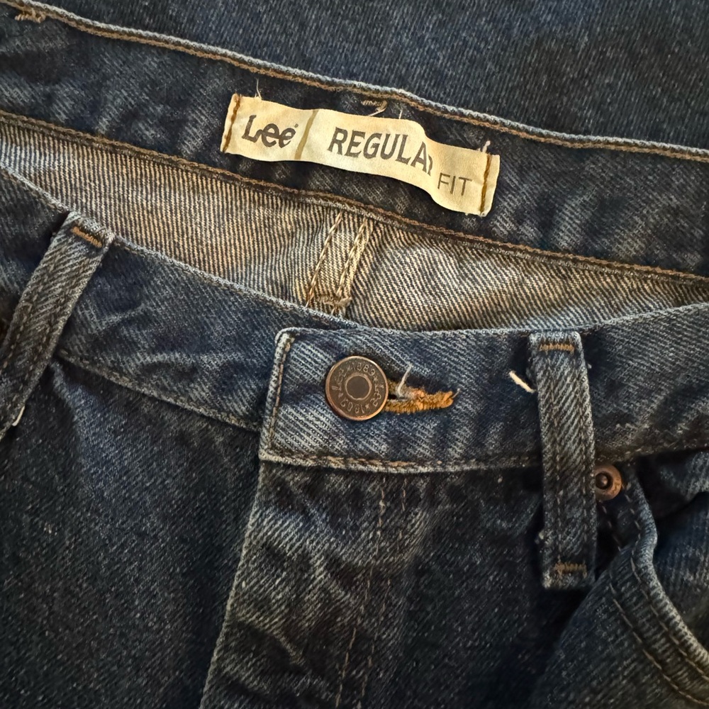 Lee Regular Fit Deep Indigo Jeans 38x30 - Picture 3 of 5